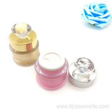 OEM/ODM high quality double-layer DIAMOND shape acrylic cosmetic jars with good price